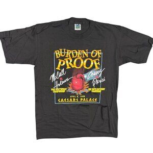 Vintage 90s Burden of Proof Boxing Promo Tee Single Stitch THRASHED USA Large